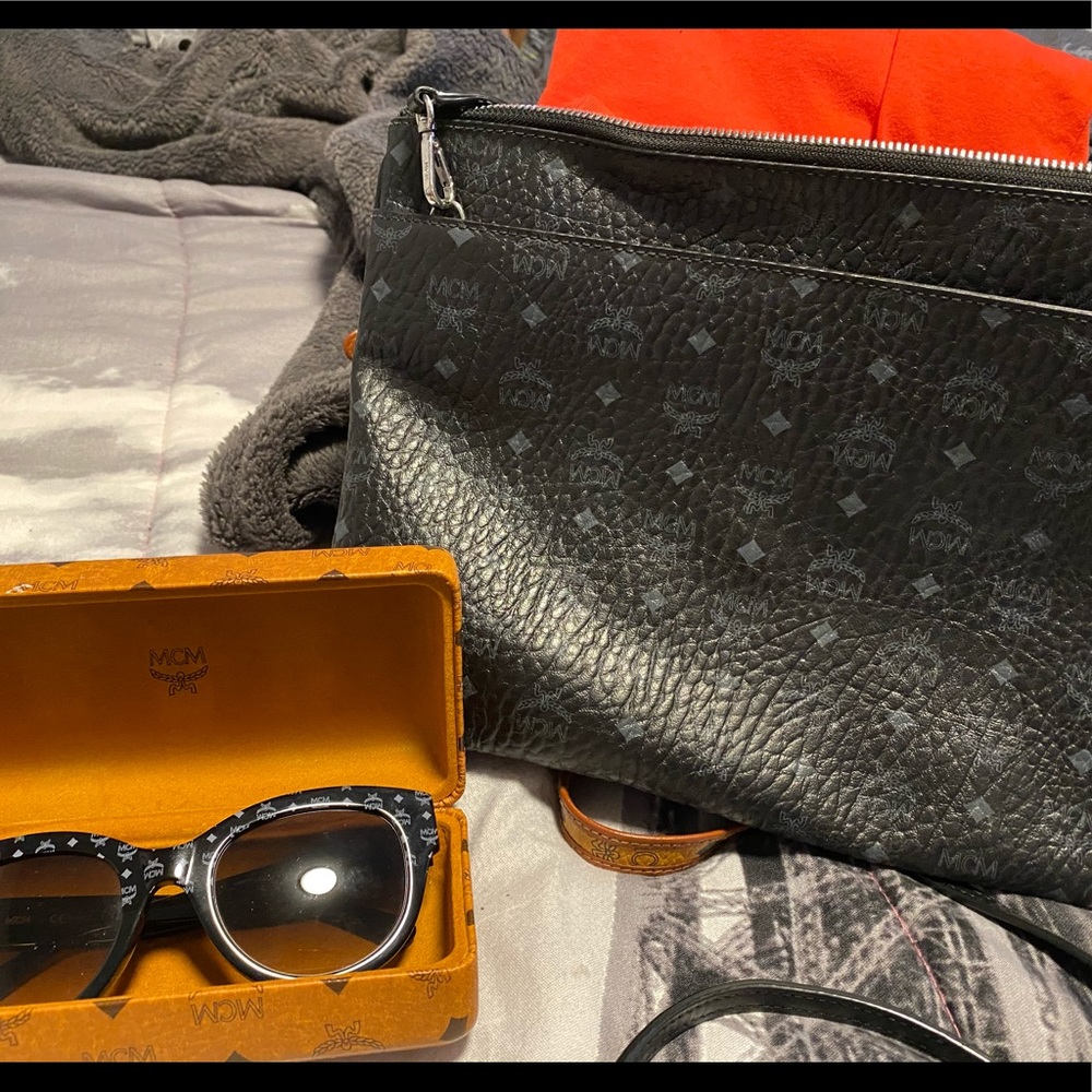 MCM Visetos Original Pouch Crossbody